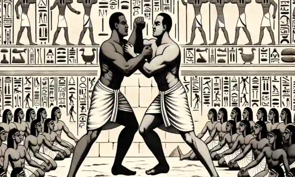 wrestling in ancient egypt spots