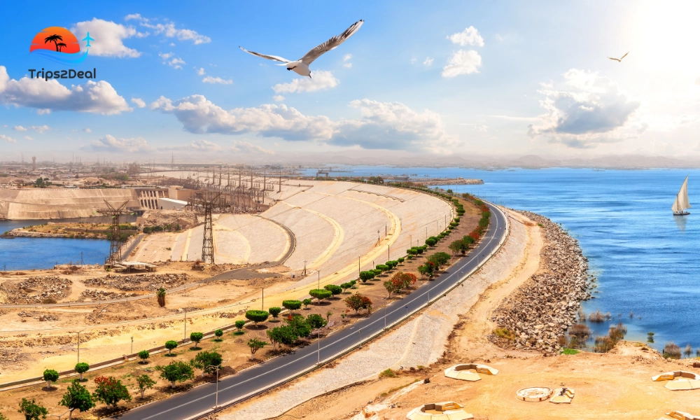 Aswan high dam view