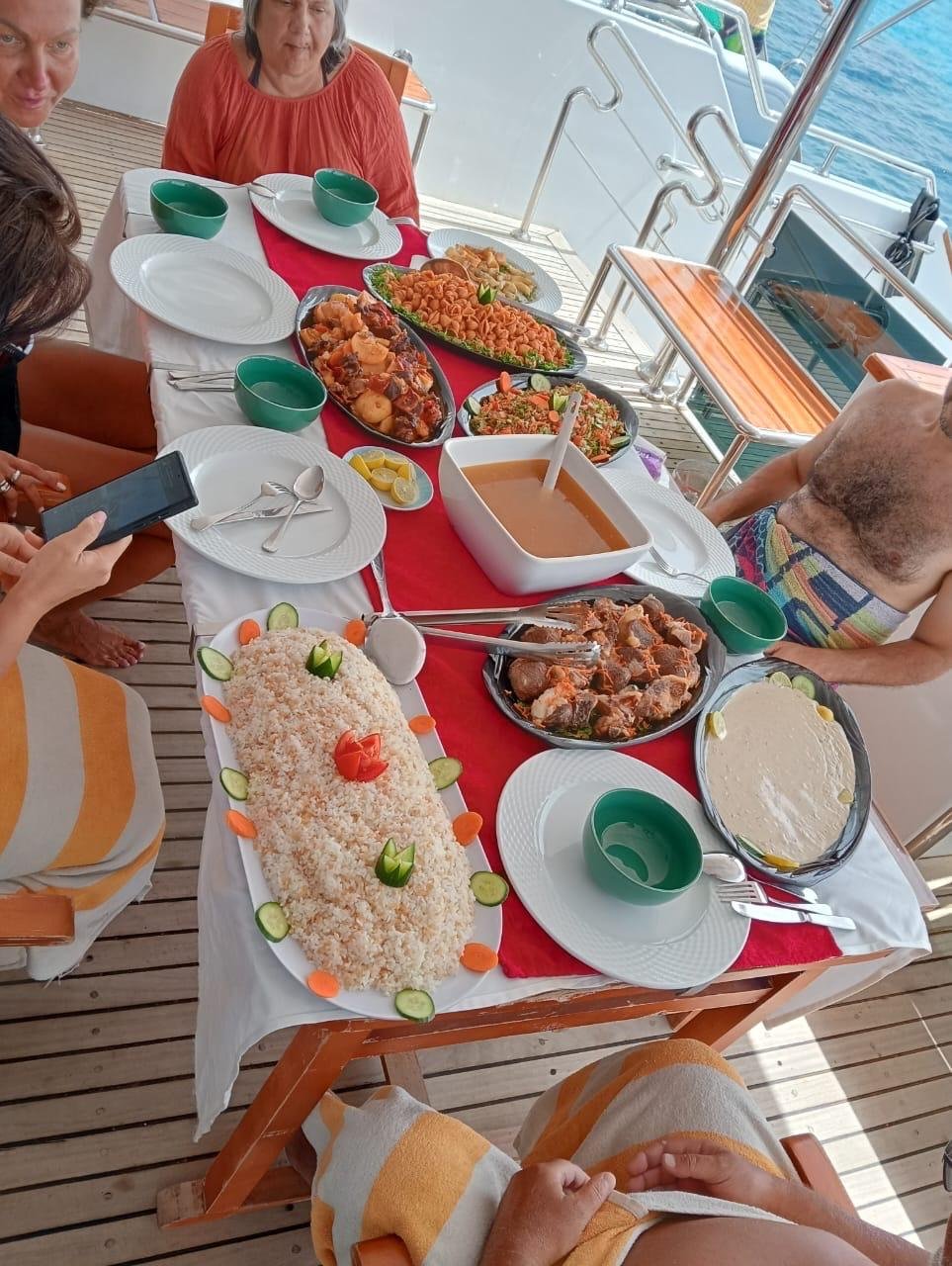 lunch on boat