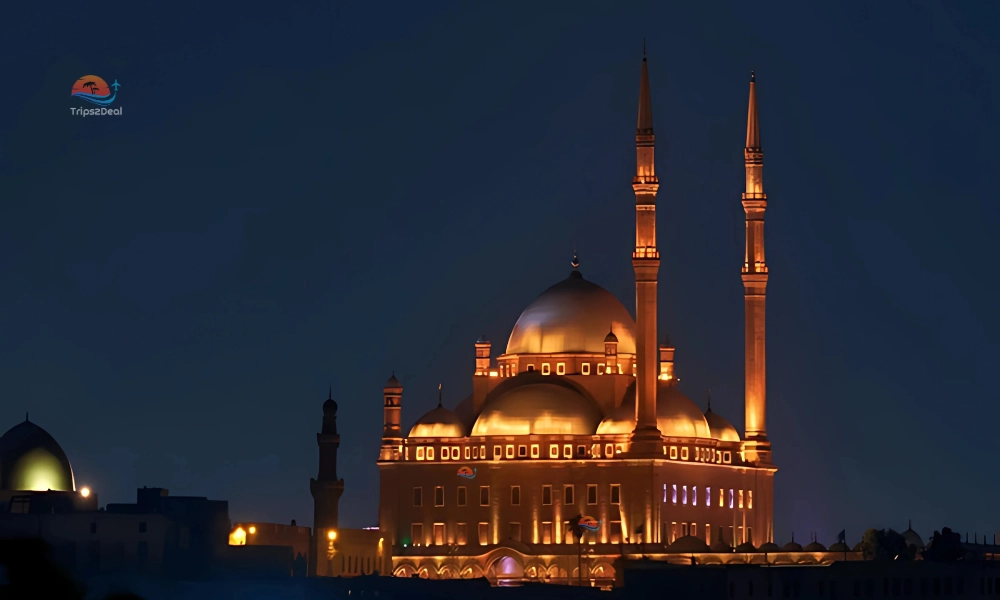 Salah El Din Citadel in cairo night view