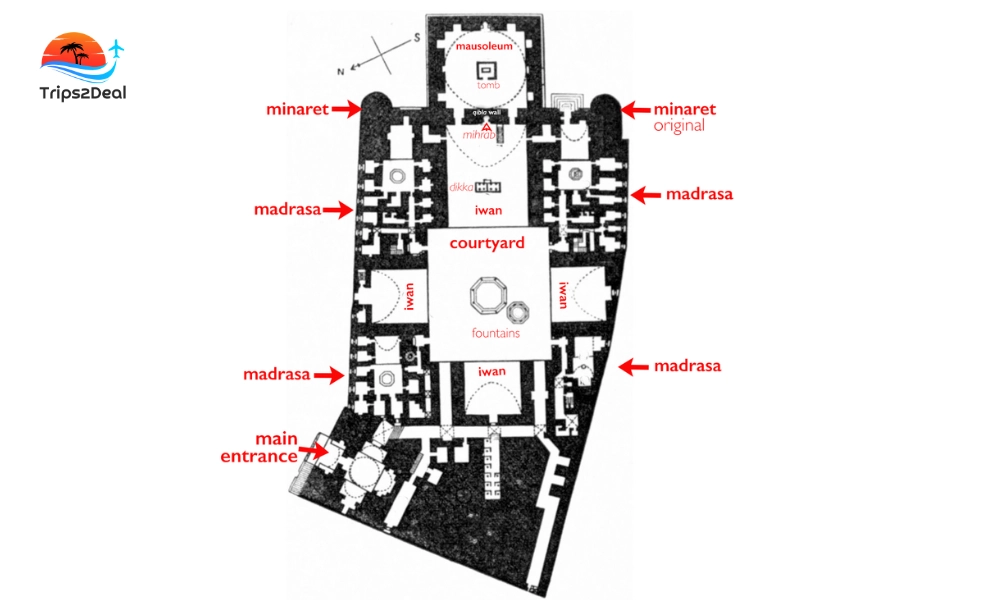 Sultan Hassan Mosque map