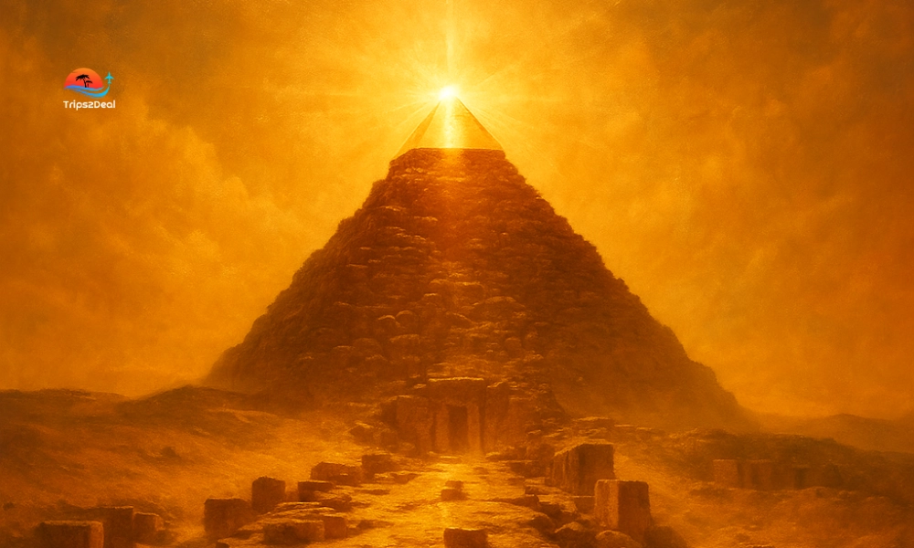 Sahure Pyramid symbolism with solar