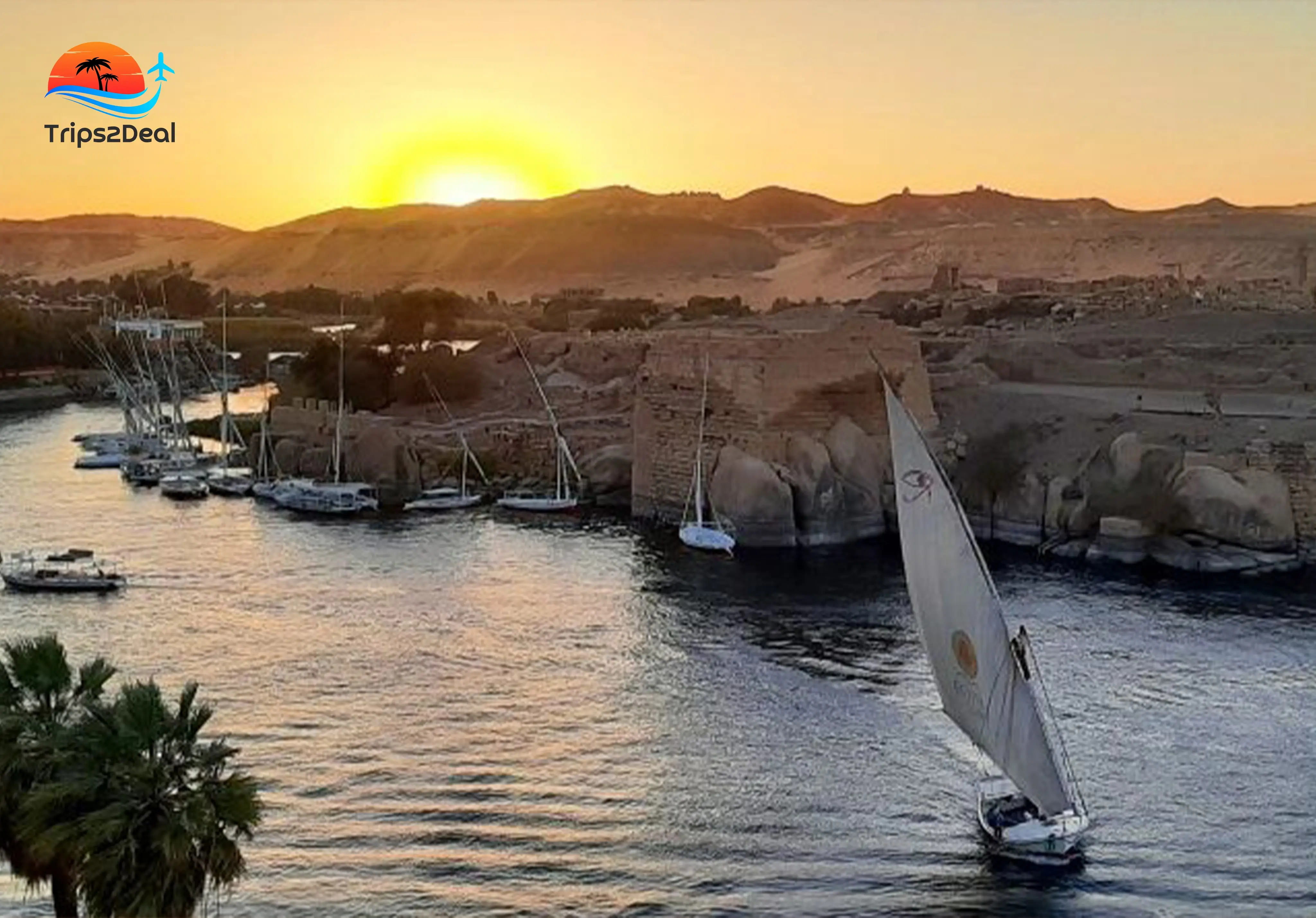 Felucca tour by night in Aswan