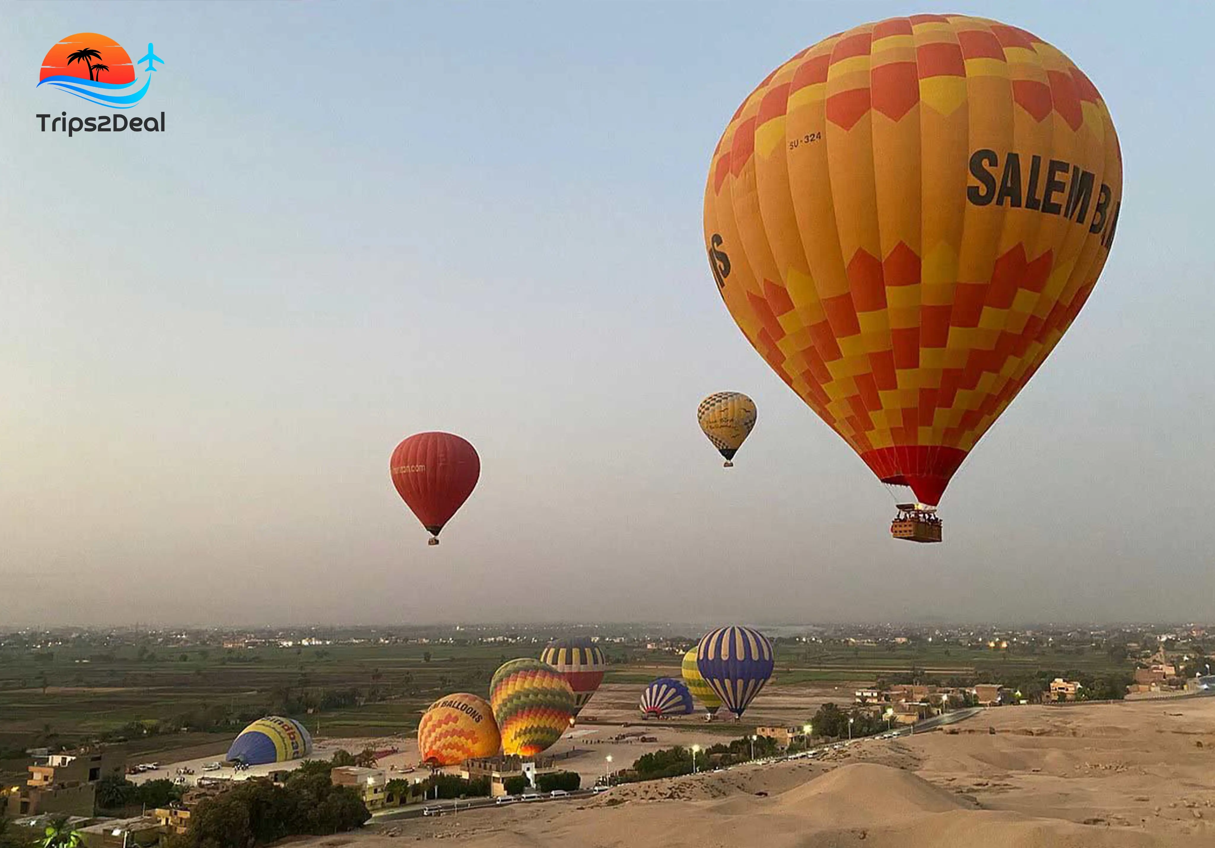 A hot air balloon ride in Luxor