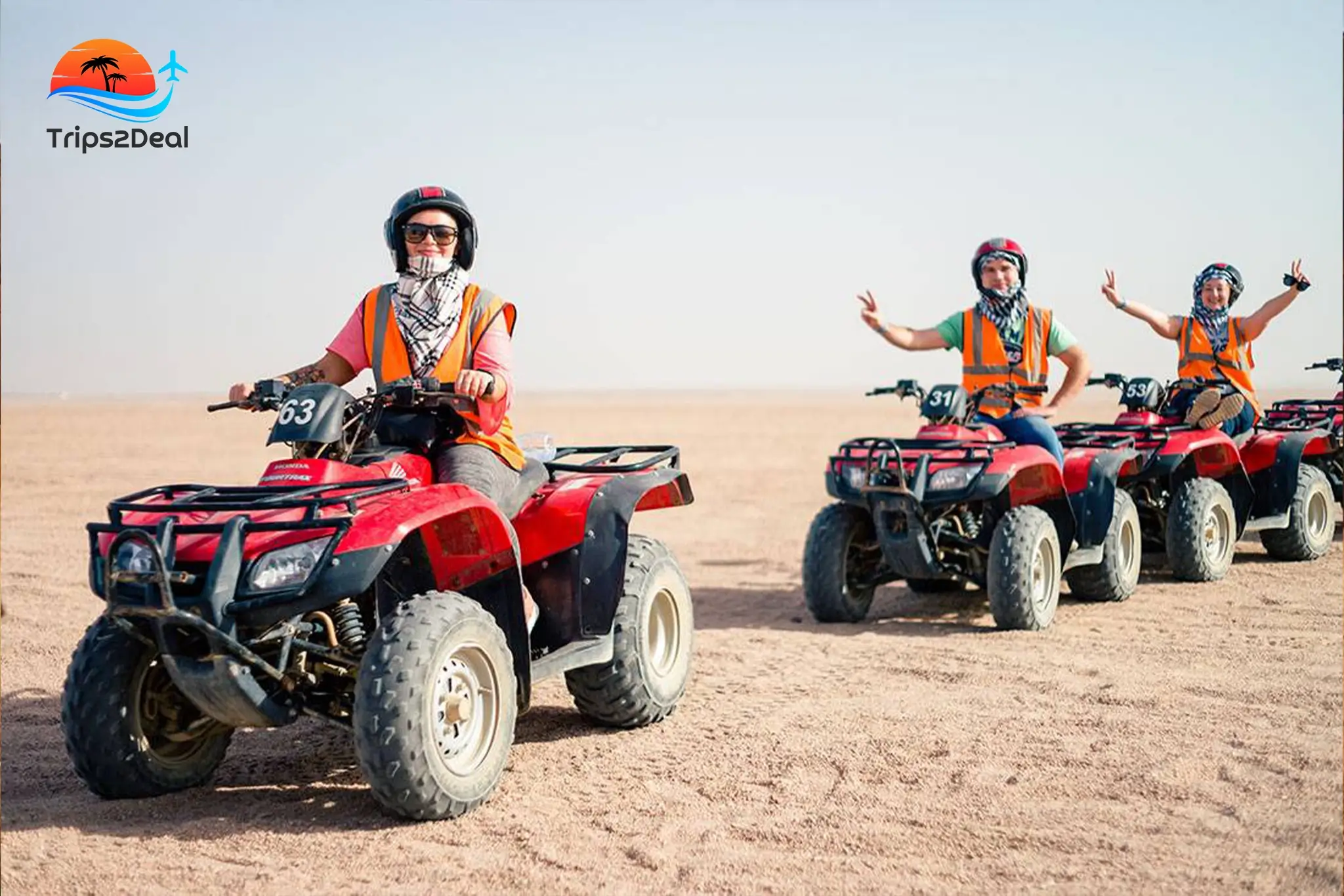 Quad Biking in the desert in Marsa Alam with a sunset view, BBQ Dinner and Show